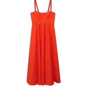 MANGO Orange Red Dress